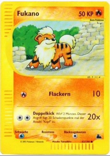 Fukano 62 — Skyridge (German Pokémon TCG card)