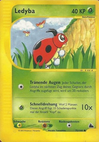 Ledyba 72 — Skyridge (German Pokémon TCG card)