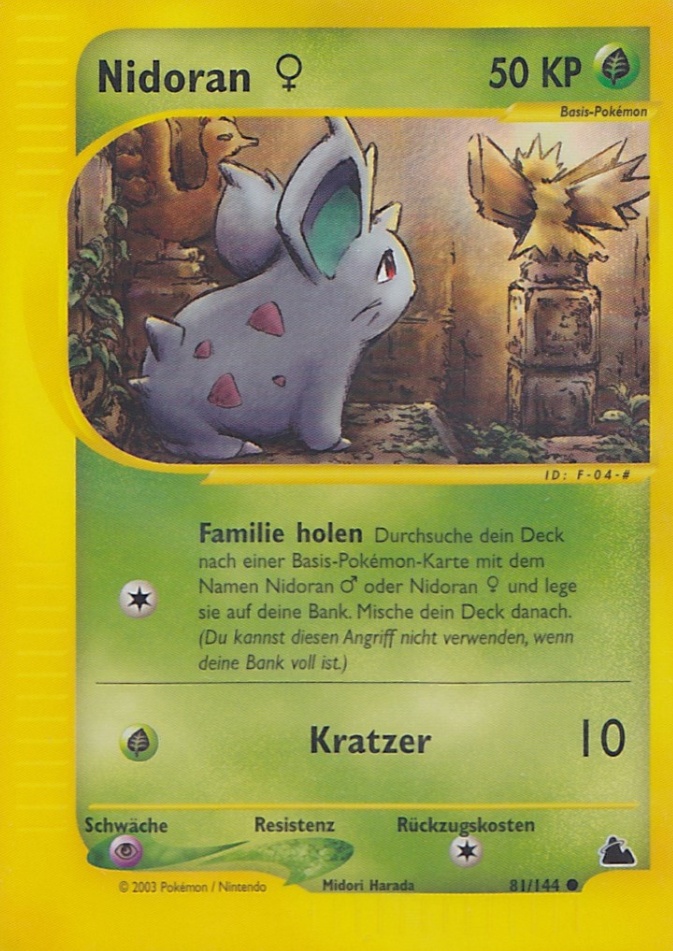 Nidoran W 81 — Skyridge (German Pokémon TCG card)