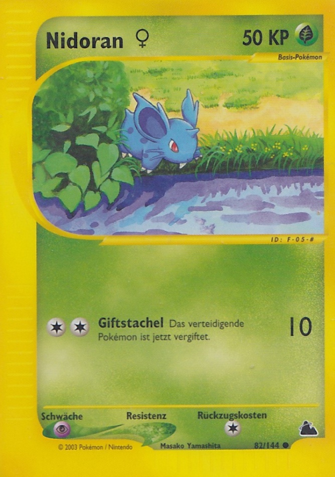 Nidoran W 82 — Skyridge (German Pokémon TCG card)