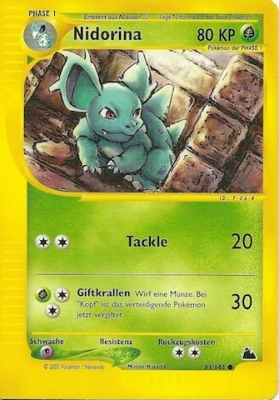 Nidorina 83 — Skyridge (German Pokémon TCG card)