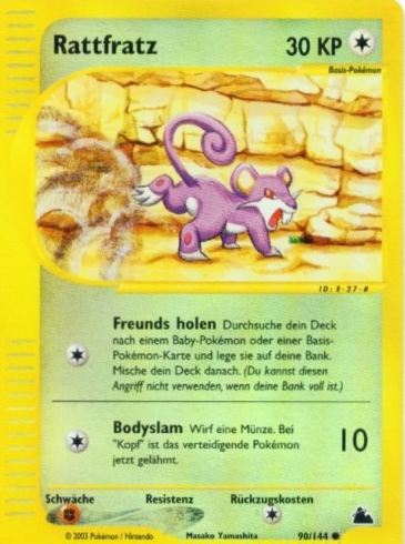 Rattfratz 90 — Skyridge (German Pokémon TCG card)