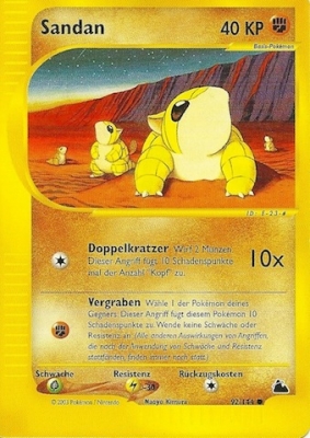 Sandan 92 — Skyridge (German Pokémon TCG card)