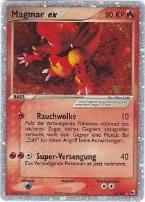 Magmar ex 100 — EX Rubin & Saphir (German Pokémon TCG card)