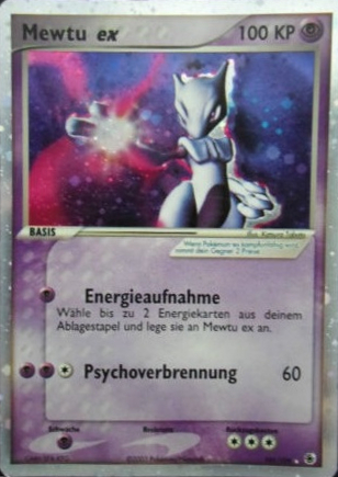 Mewtu ex 101 — EX Rubin & Saphir (German Pokémon TCG card)