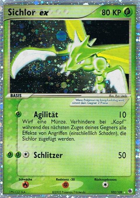 Sichlor ex 102 — EX Rubin & Saphir (German Pokémon TCG card)