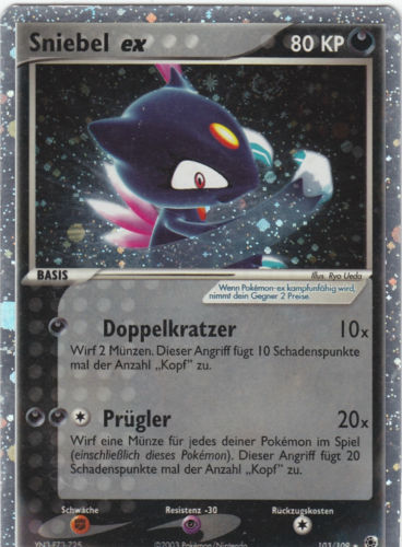 Sniebel ex 103 — EX Rubin & Saphir (German Pokémon TCG card)