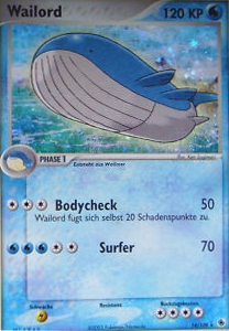 Wailord 14 — EX Rubin & Saphir (German Pokémon TCG card)