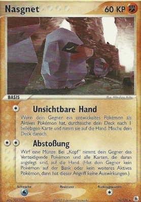 Nasgnet 18 — EX Rubin & Saphir (German Pokémon TCG card)