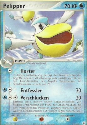 Pelipper 19 — EX Rubin & Saphir (German Pokémon TCG card)