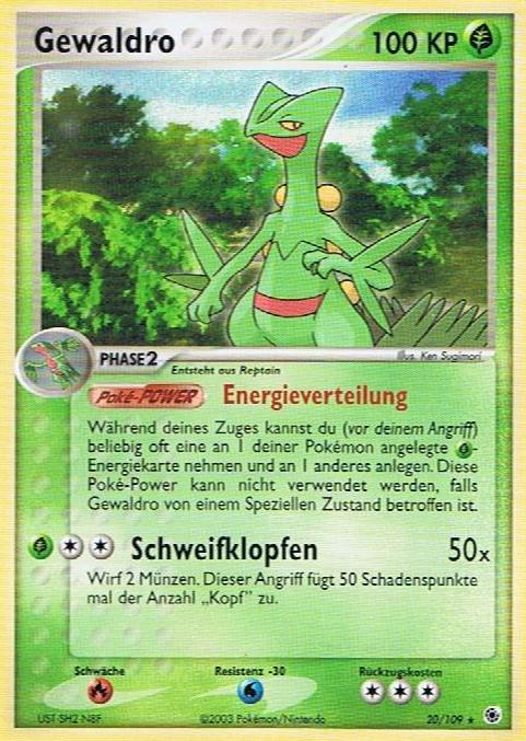 Gewaldro 20 — EX Rubin & Saphir (German Pokémon TCG card)