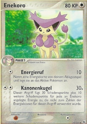 Enekoro 29 — EX Rubin & Saphir (German Pokémon TCG card)