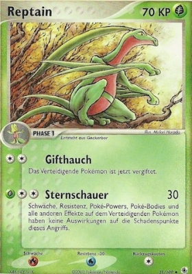 Reptain 31 — EX Rubin & Saphir (German Pokémon TCG card)