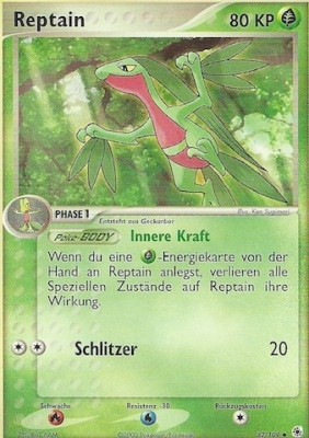 Reptain 32 — EX Rubin & Saphir (German Pokémon TCG card)