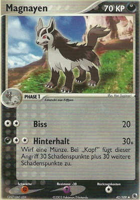 Magnayen 42 — EX Rubin & Saphir (German Pokémon TCG card)