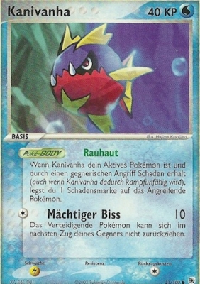 Kanivanha 51 — EX Rubin & Saphir (German Pokémon TCG card)