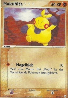 Makuhita 58 — EX Rubin & Saphir (German Pokémon TCG card)