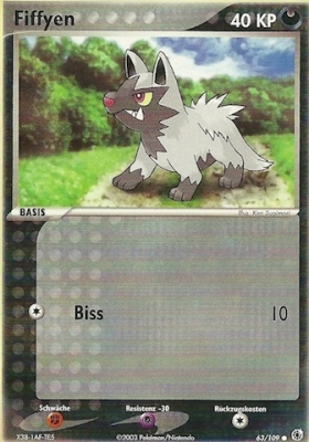 Fiffyen 63 — EX Rubin & Saphir (German Pokémon TCG card)