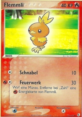 Flemmli 73 — EX Rubin & Saphir (German Pokémon TCG card)