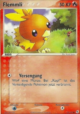 Flemmli 74 — EX Rubin & Saphir (German Pokémon TCG card)