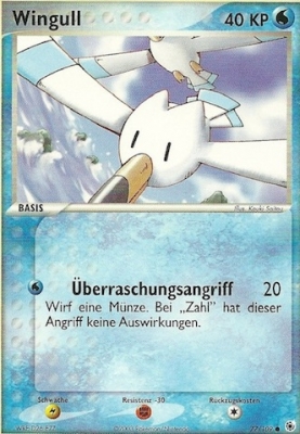 Wingull 77 — EX Rubin & Saphir (German Pokémon TCG card)