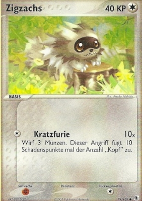 Zigzachs 79 — EX Rubin & Saphir (German Pokémon TCG card)