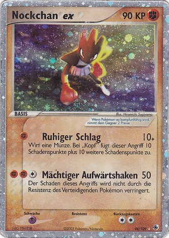 Nockchan ex 98 — EX Rubin & Saphir (German Pokémon TCG card)