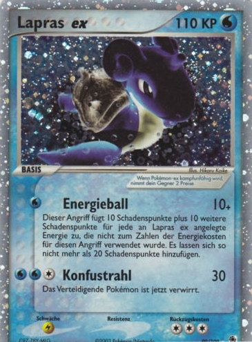 Lapras ex 99 — EX Rubin & Saphir (German Pokémon TCG card)