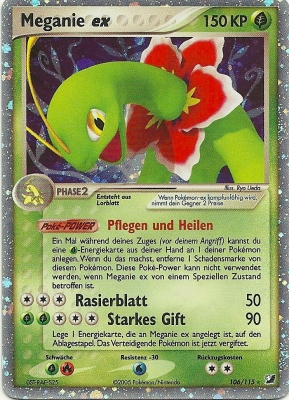 Meganie ex 106 — EX Verborgene Mächte (German Pokémon TCG card)