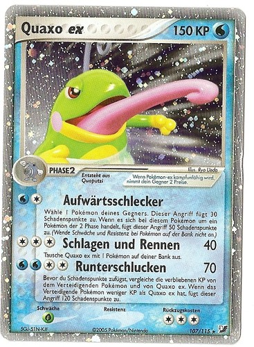 Quaxo ex 107 — EX Verborgene Mächte (German Pokémon TCG card)