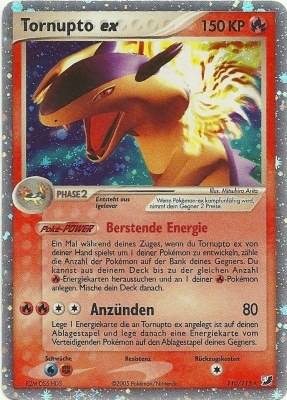 Tornupto ex 110 — EX Verborgene Mächte (German Pokémon TCG card)