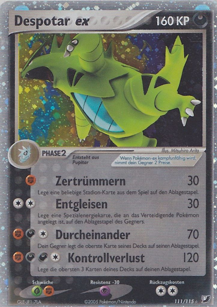 Despotar ex 111 — EX Verborgene Mächte (German Pokémon TCG card)