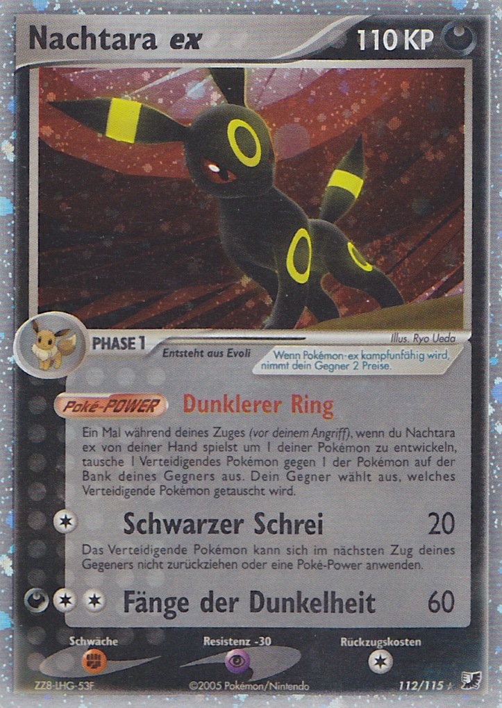 Nachtara ex 112 — EX Verborgene Mächte (German Pokémon TCG card)