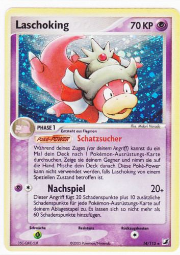 Laschoking 14 — EX Verborgene Mächte (German Pokémon TCG card)