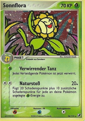 Sonnflora 16 — EX Verborgene Mächte (German Pokémon TCG card)