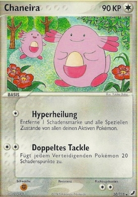 Chaneira 20 — EX Verborgene Mächte (German Pokémon TCG card)