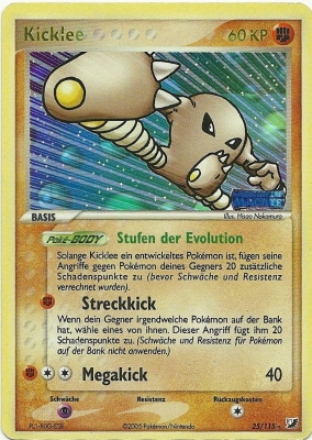 Kicklee 25 — EX Verborgene Mächte (German Pokémon TCG card)