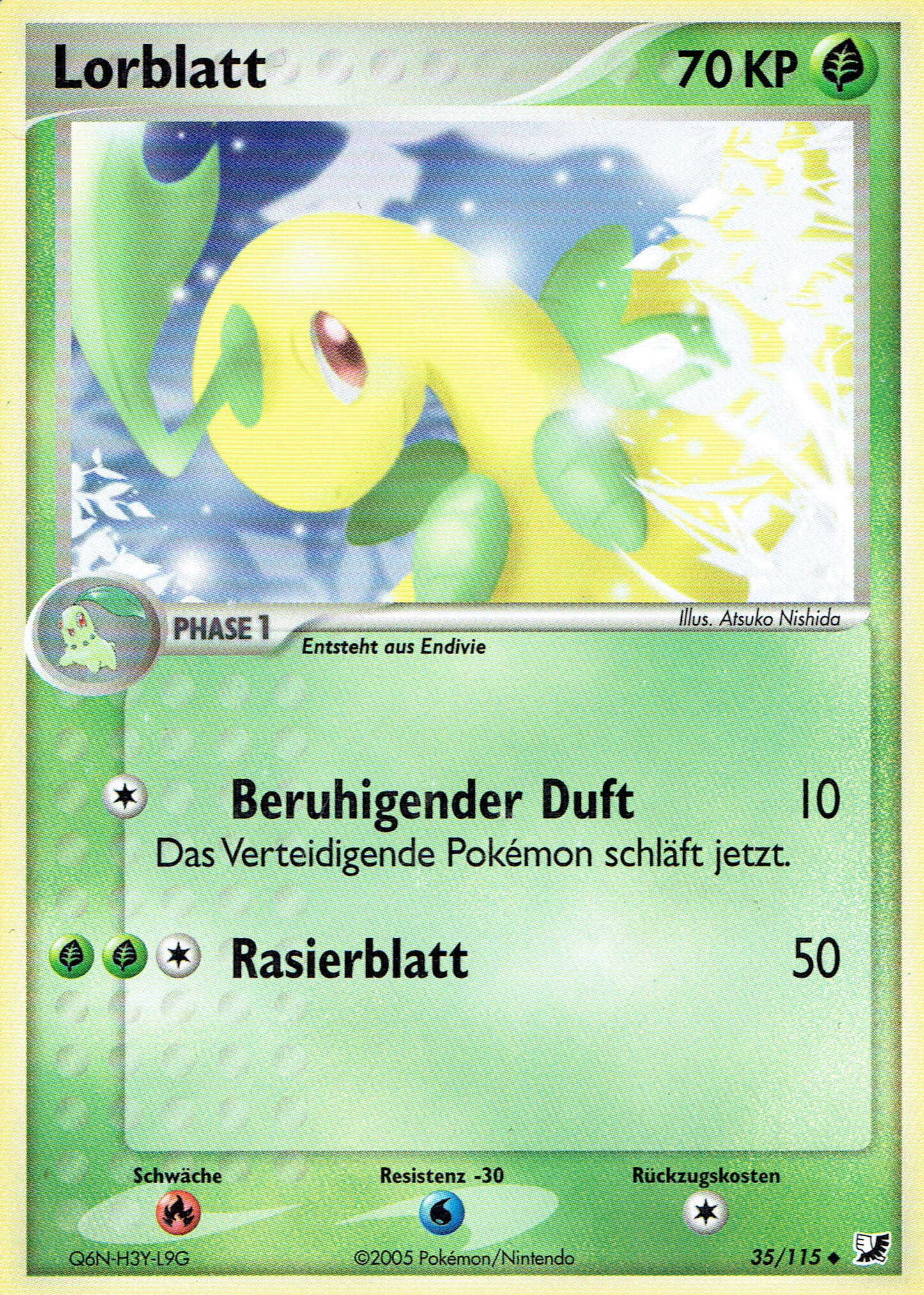 Lorblatt 35 — EX Verborgene Mächte (German Pokémon TCG card)
