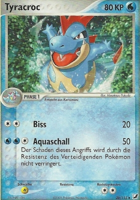 Tyracroc 38 — EX Verborgene Mächte (German Pokémon TCG card)
