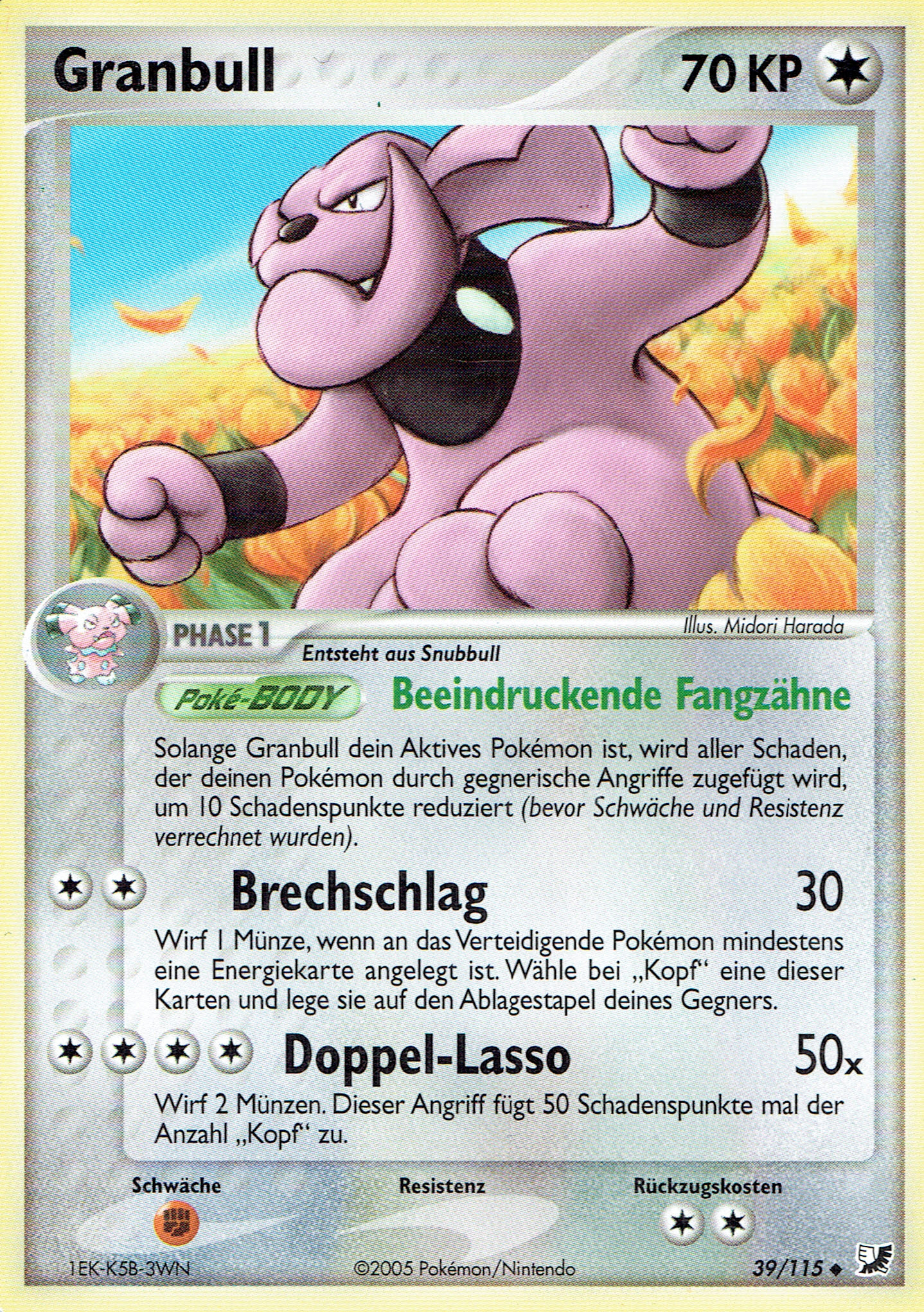 Granbull 39 — EX Verborgene Mächte (German Pokémon TCG card)