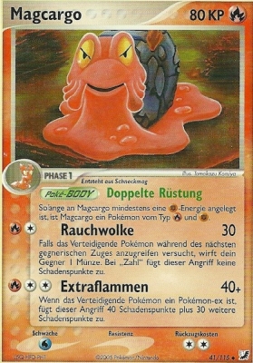 Magcargo 41 — EX Verborgene Mächte (German Pokémon TCG card)