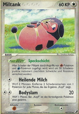 Miltank 42 — EX Verborgene Mächte (German Pokémon TCG card)