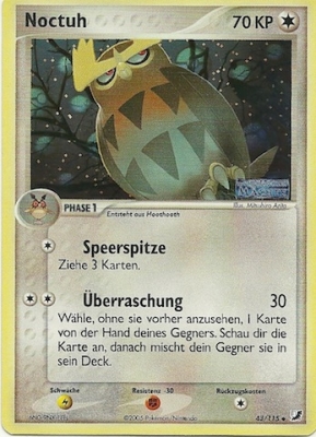Noctuh 43 — EX Verborgene Mächte (German Pokémon TCG card)