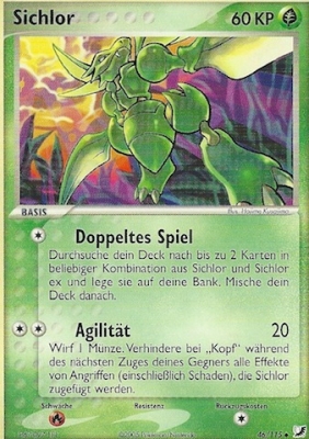 Sichlor 46 — EX Verborgene Mächte (German Pokémon TCG card)