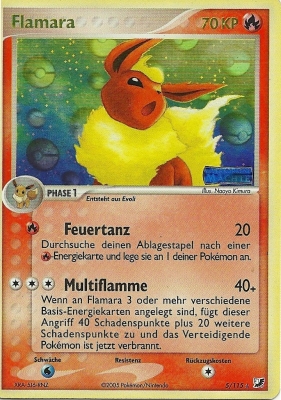 Flamara 5 — EX Verborgene Mächte (German Pokémon TCG card)