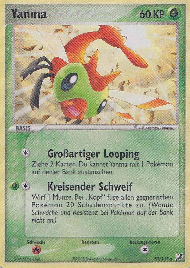 Yanma 50 — EX Verborgene Mächte (German Pokémon TCG card)