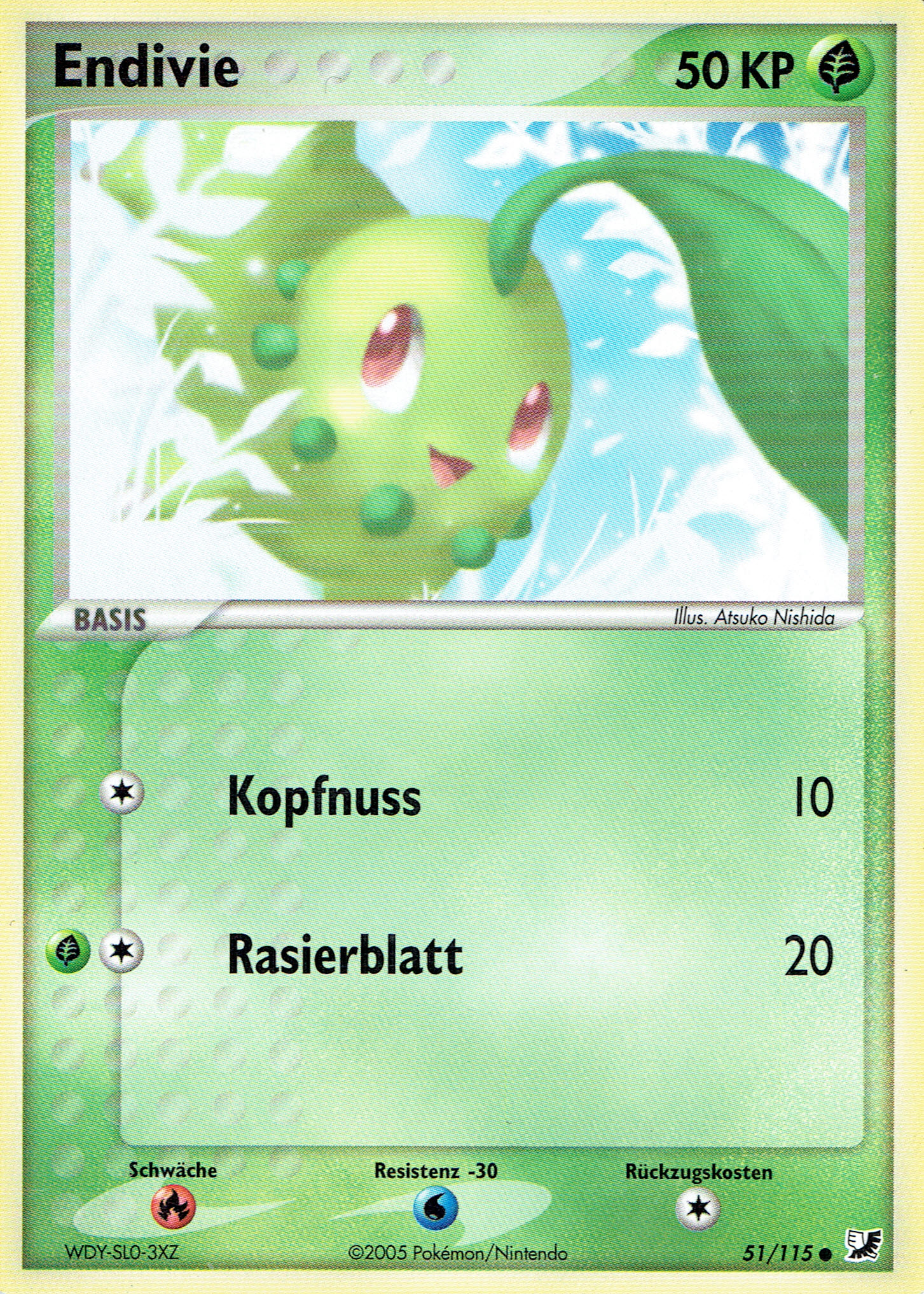Endivie 51 — EX Verborgene Mächte (German Pokémon TCG card)