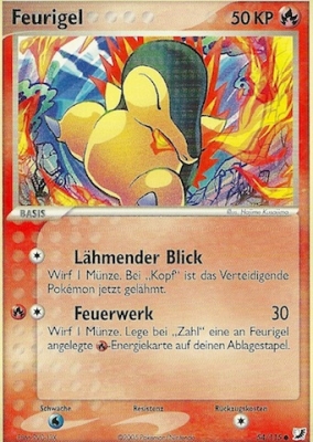 Feurigel 54 — EX Verborgene Mächte (German Pokémon TCG card)