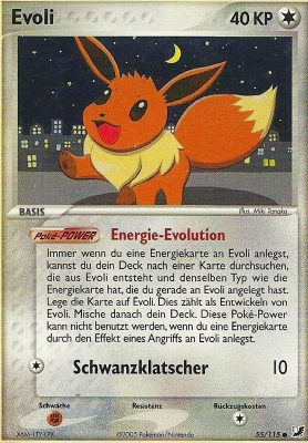 Evoli 55 — EX Verborgene Mächte (German Pokémon TCG card)