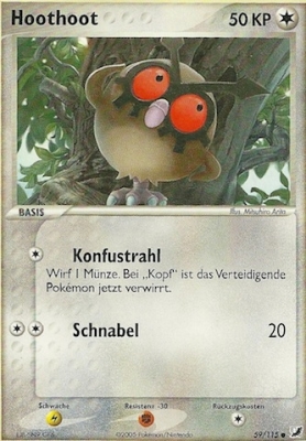 Hoothoot 59 — EX Verborgene Mächte (German Pokémon TCG card)